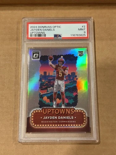 2024 Panini Donruss Optic - PSA 9  Uptowns Jayden Daniels #2 (RC)