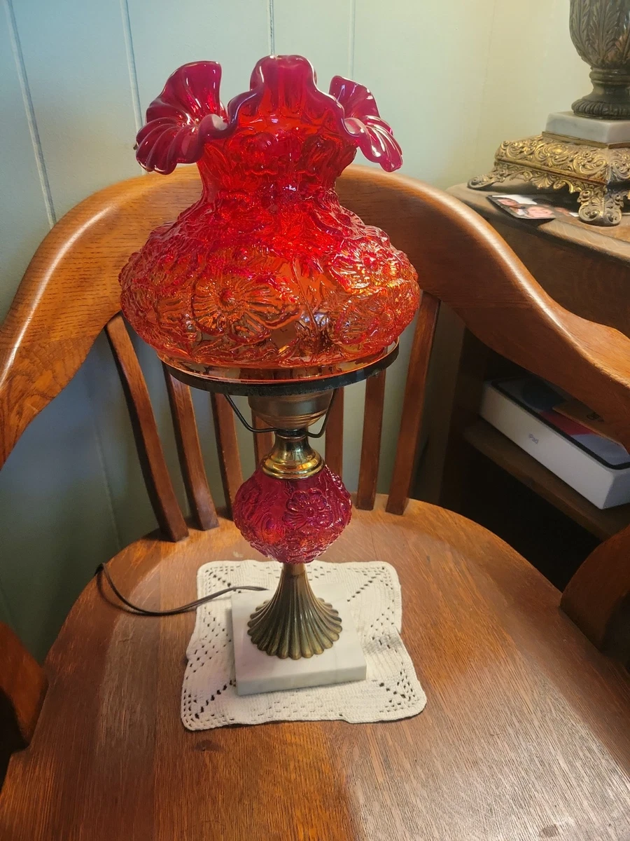 Fenton Rose Lamp In Fenton Art Glass for sale | eBay