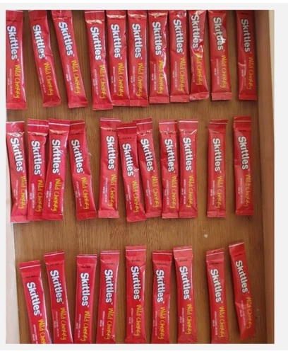 50 - Skittles Drink Mix To Go! WILD CHERRY Singles Sachets WILDBERRY FREE SHIP