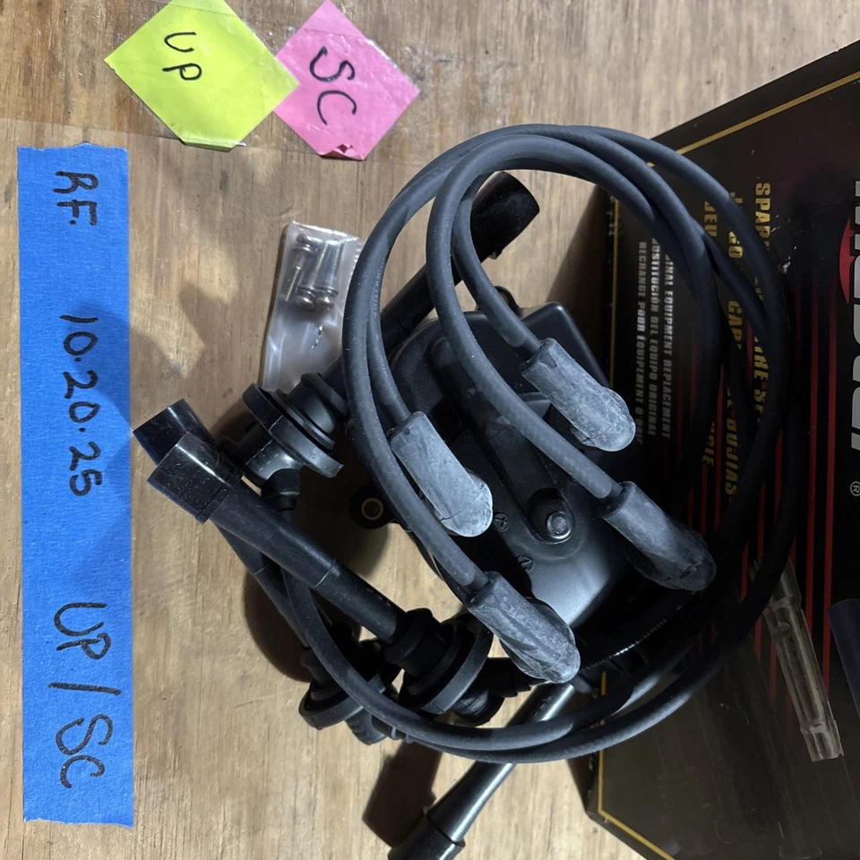 Parts Master Spark Plug Wire Set 2JH148 适合 1988 - 1991 丰田卡罗拉 1.6L 原始设备制造商 — 第 2/4 张图片