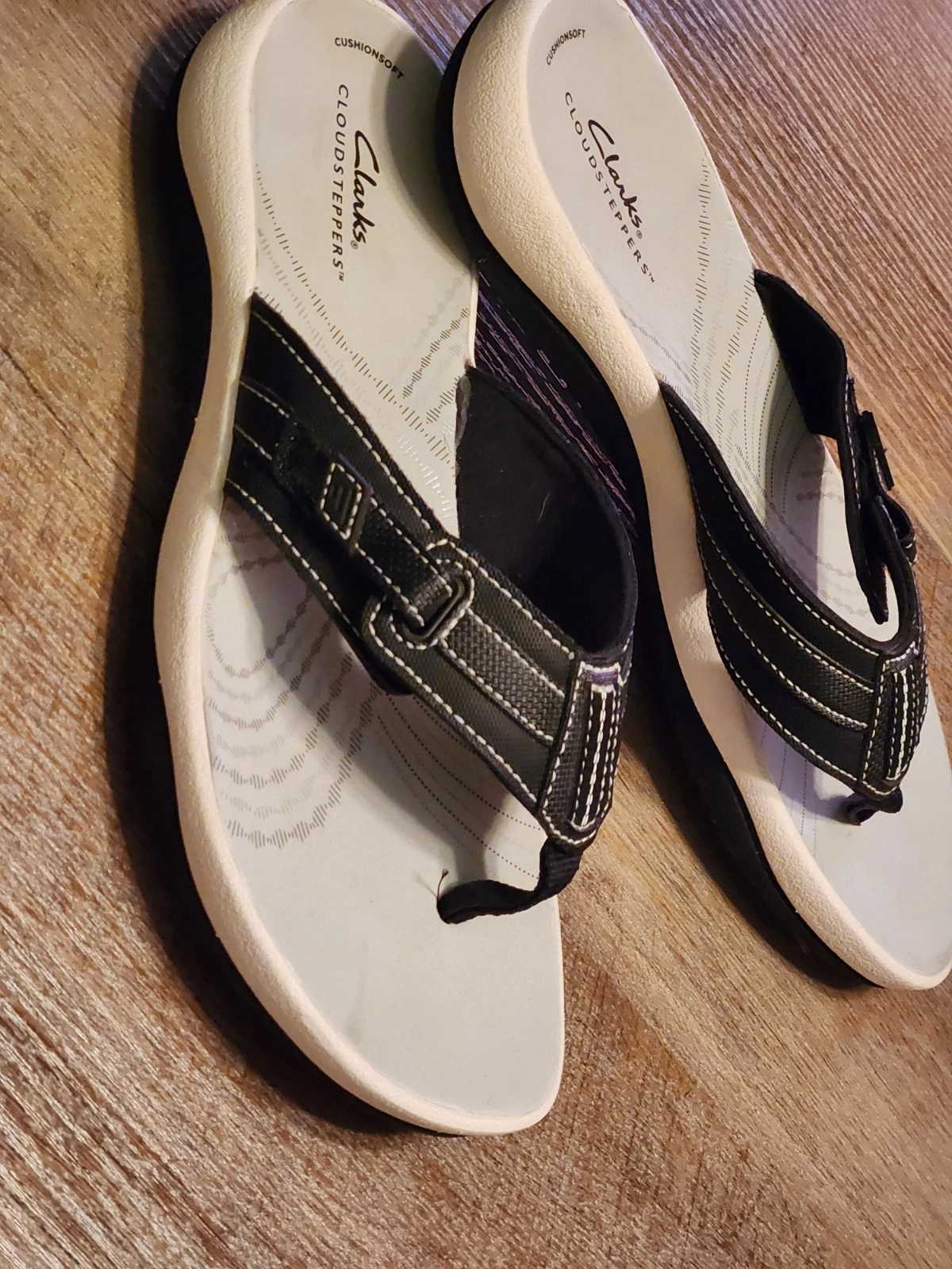 Scarpe sandali Clarks taglia 9 neri Cloudsteppers Brinkley Jazz