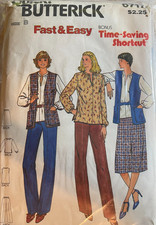6717 Butterick Vintage 70's Fast  Easy Vest,Tunic,Skirt,Pants Pattern Sz. 16-20
