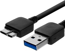 NTQinParts Replacement PC USB3.0 Data Sync Power Charger Cable for PNY Black