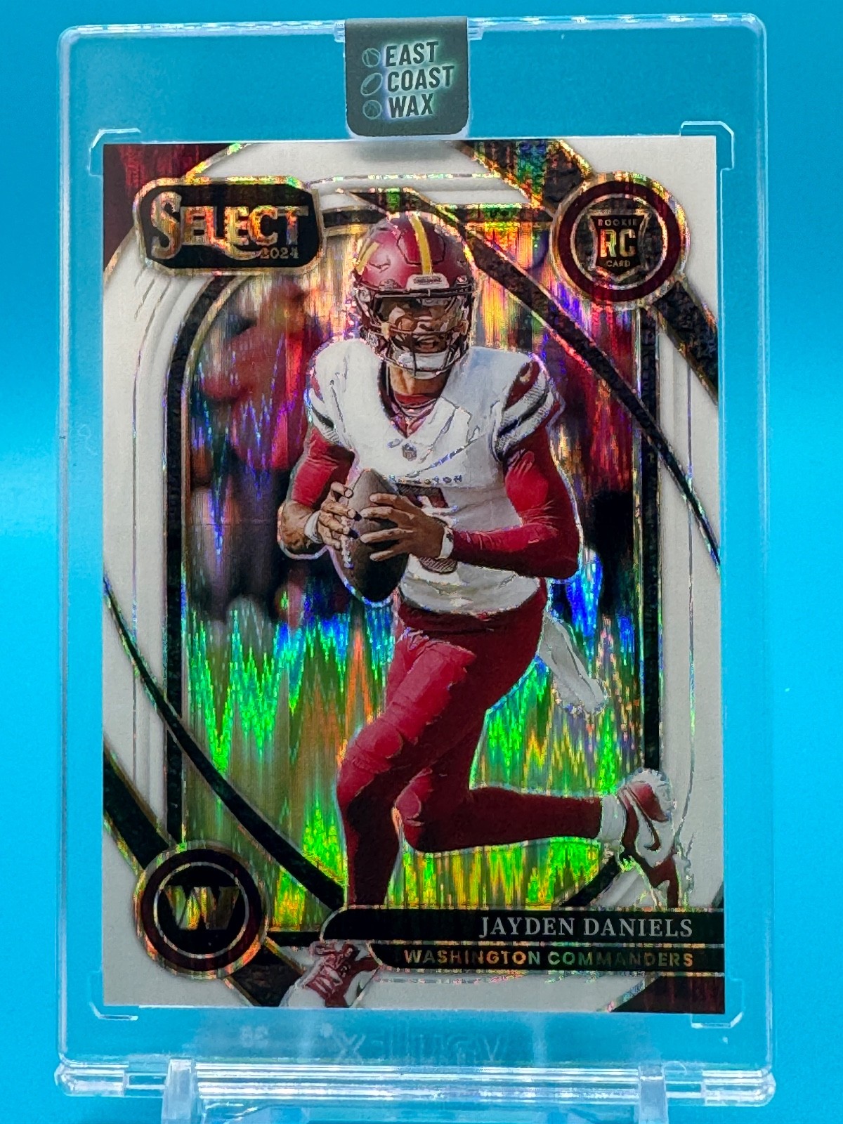 Jayden Daniels RC Panini 2024 Select White Shock Prizm Club Level 181/199