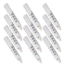 12 Pcs White Wax Tire Marker Crayons Waterproof Auto Tire Pen For Vehicle Use
