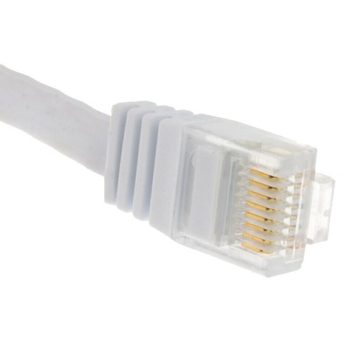 Câble patch LAN Internet Ethernet 15 m FLAT CAT6 profil bas GIGABIT RJ45 BLANC - Photo 9/13