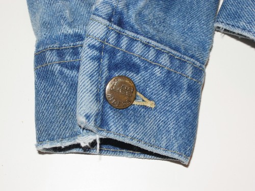 VINTAGE BOY'S LEE RIDERS DENIM TRUCKER JACKET! UNION LABEL! GREAT COLOR! USA 12 - Picture 7 of 12