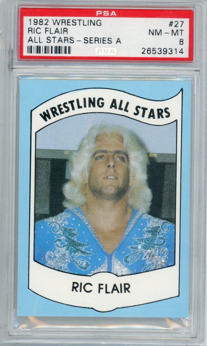 Ric Flair 1982 Wrestling All-Stars Series A #27 Rookie PSA 8