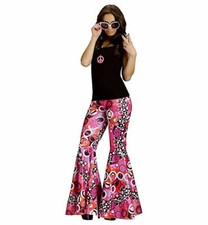 Fun World Flower Power Bell Bottoms Costume for Girl. Model is 5ft 7in 110lbs