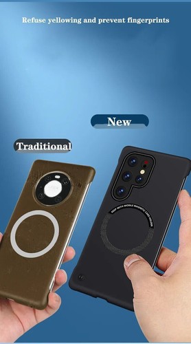 Coque PC rigide fine 0,3 mm sans cadre pour Samsung Galaxy S23 S24 S25 Ultra Magsafe - Photo 22 sur 28