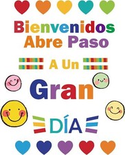 Spanish Bulletin Board Decoration Set for Classroom  Watercolor Welcome...