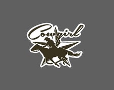 Cowgirl Sticker Horse Star Waterproof Country Western Outdoor Gift NEW
