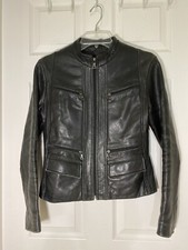 Envy By Knoles & Carter Italian Lamb Skin Black Leather Jacket Sz Small - Lined