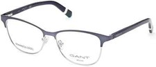GANT GA4105 091 Shiny Blue Metal Woman Optical Eyeglasses Frame 53-15-140 GA RX