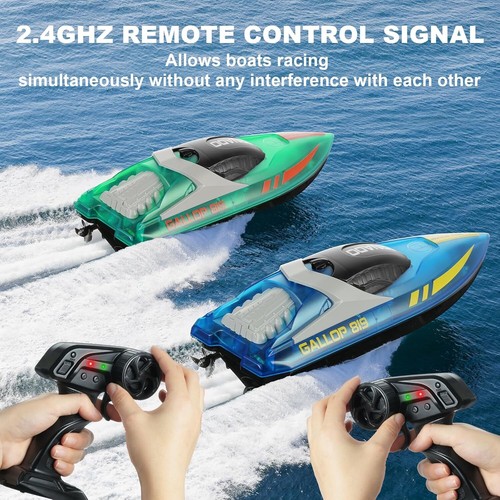 2.4GHz RC Racing Boat 15KM/H Brushless High-Speed Turbojet Power Jet 2x Battery - Picture 5 of 8