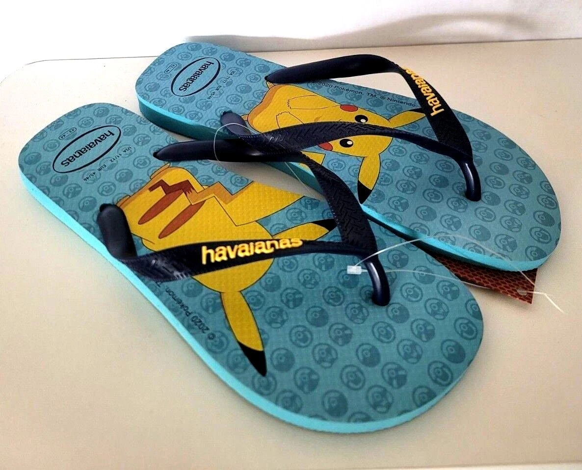 TONGS HOMME HAVAIANAS POKEMON PIKACHU NEUF AVEC TIQUETTES ORIGINALES TAILLE 11