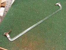 24" Clear Glass Bent Lucite Towel Bar Rack Rod MCM Retro Vtg Art Deco Kimble 