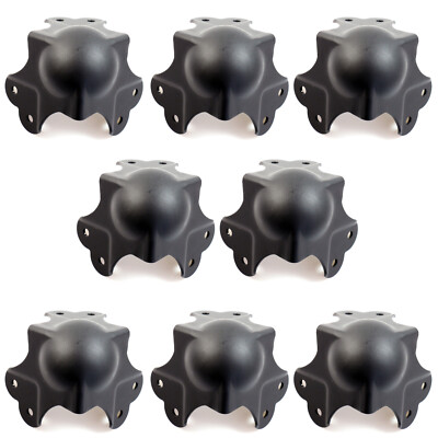 8 Flightcase Kugelecken schwarz groß Case Ecken schwarz Penn Elcom Black Edition