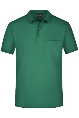 James Nicholson Men's Polo Pocket JN922 Herren Poloshirt mit Brusttasche