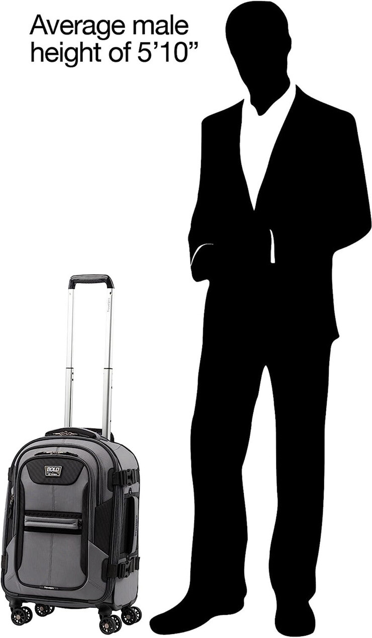 Travelpro Tpro Bold 2.0, Expandable Spinner, 2PC SetBlack/Grey 21&rsquo; 26&rsquo;