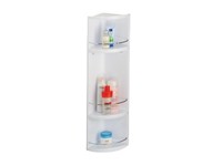 Croydex Compact 3-tier Plastic Bathroom Corner Storage Unit 70 X 16 X 16 Cm W... Croydex Compact 3-tier Plastic Bathroom Corner Storage Unit 70 X 16 X 16 Cm W...