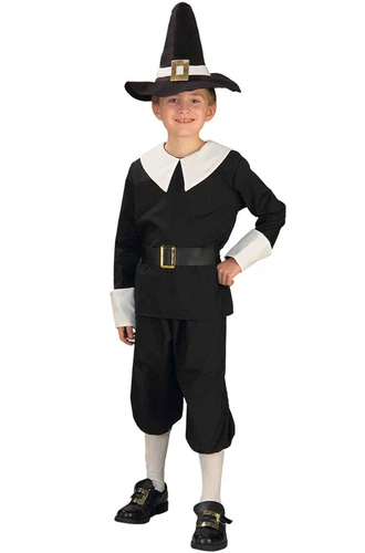 Historical Colonial Pilgrim Boy Farmer Amish Child Costume
