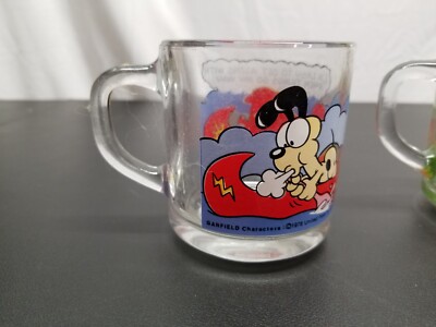 Garfield Mugs Coffee Cups Complete Set of 4 1978 McDonalds