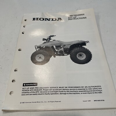 HONDA ATC200X サービスマニュアル 1986-1987 Honda ATC200X Trike Manual – retro-motorcycle-manuals