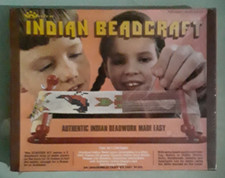 vintage walco INDIAN BEADCRAFT starter kit loom  NEW heavy box crunching fading
