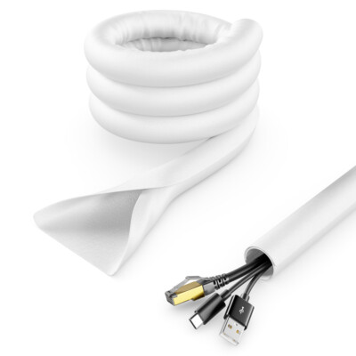 3m Kabelschlauch Kabel Organizer Selbstschließend Kabelkanal Kabelmanagement