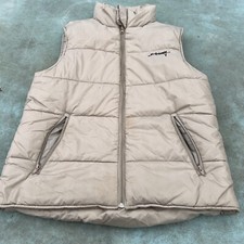 Billabong Women's Gilet Waistcoat Bodywarmer Jacket Medium Uk Cream Outdoor Vgc