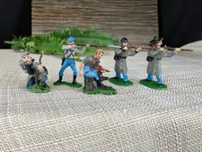 Conferate Soldiers Lead Figure Toy. Set Of Five. Approx 2.5  