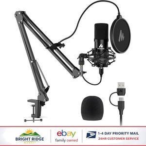 Haute qualité USB Microphone avec bras de ciseau pour podcasters et Streamers