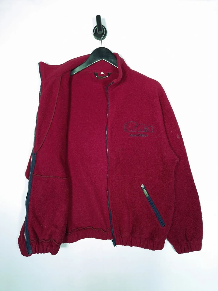 Chaqueta polar Karrimor años 90 talla mediana para hombre roja cremallera completa exterior senderismo vintage Foto 3 de 4