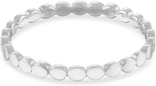 925 Sterling Silver Beaded Band Stackable Minimalist Everyday Stackable Ring