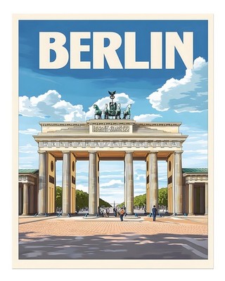 Berlin Stadtbild Wandkunst Lebendige Urbane Dekoration Moderne Urbane