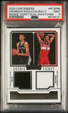 2023-24 Panini Contenders - Rookie Ticket Dual Swatches Victor Wembanyama, Bilal