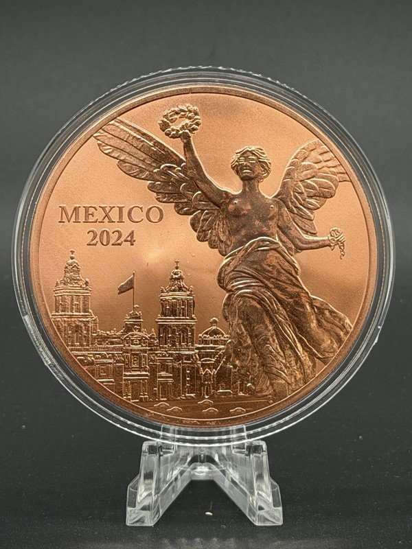 2024 Mexican Libertad - 5 oz .999 Fine Copper Round Medal Mexico