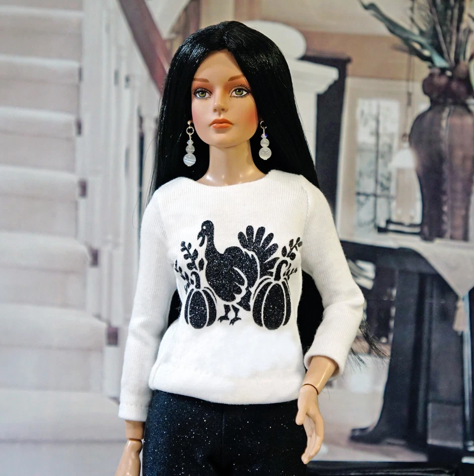 Top y pantalones de pavo traje de acción de gracias para Tyler, Grace y la mayoría de las muñecas de moda de 16" Foto 4 de 4