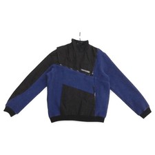 Nasir Mazhar A/W 2016 Men's Two Tone Multi Zip Sweater Blue Size L