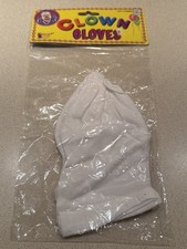 White Clown Adult Costume Gloves 100 Cotton . NEW