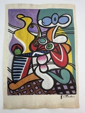 Pablo Picasso COA Art Painting Original Drawing Vintage Paper Signed