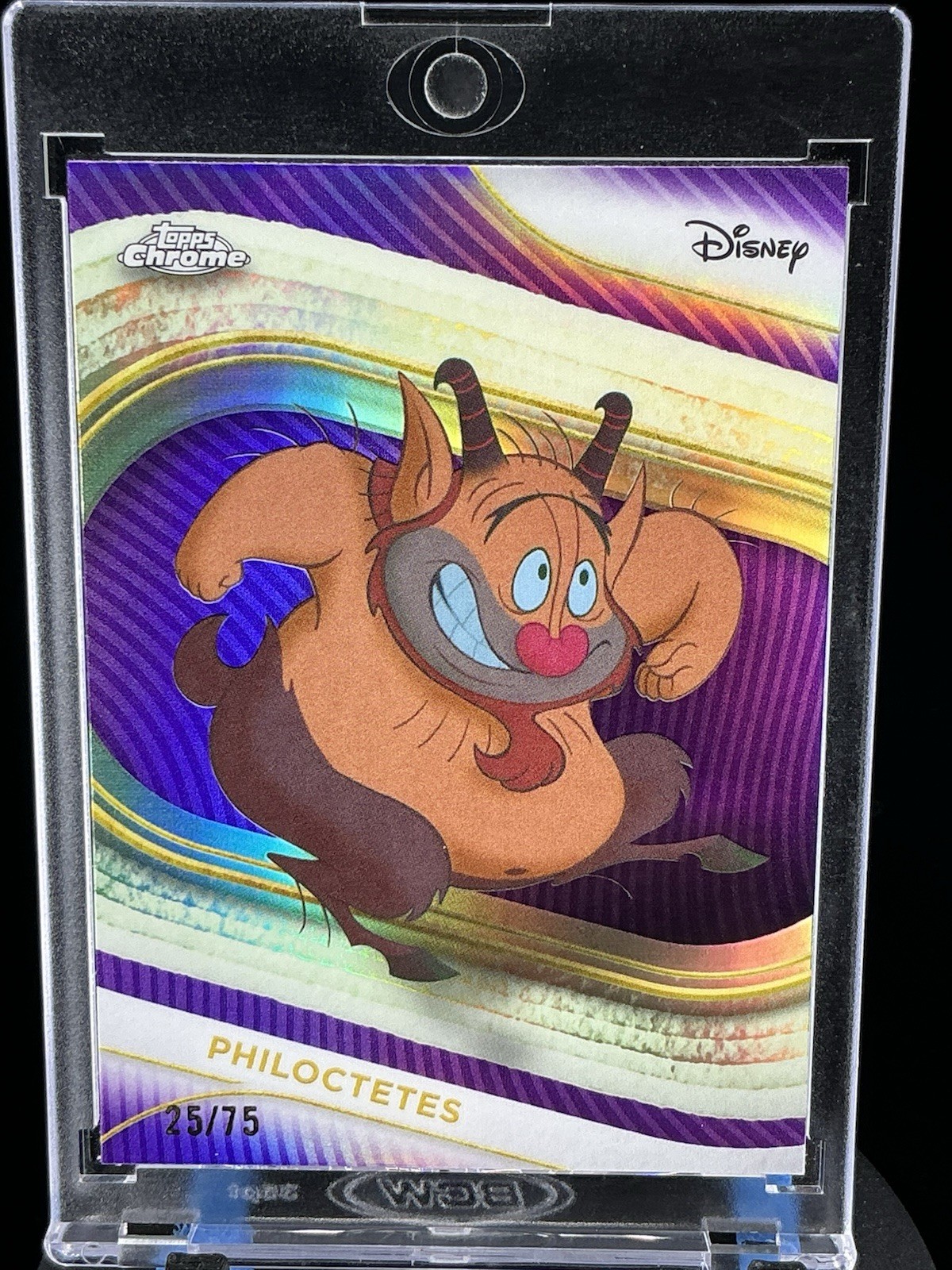 2025 Topps Chrome Disney Philoctetes Purple Refractor /75 #46 Hercules Disney