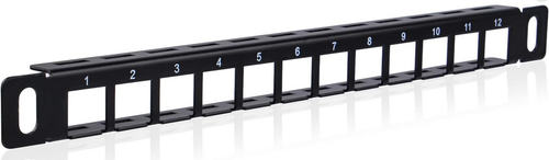 12 Port Blank Keystone Patch Panel 0.5U DeskPi RackMate T1/T0/T2 10 ...