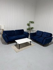 DFS French Connection Zinc Navy Sofa Set DELIVERY AVAILABLE!