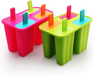 DEHUB Eisformen Silikon, Popsicle Formen Set, BPA Frei EIS am stiel Formen, 2STK