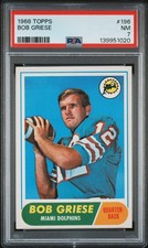 1968 TOPPS #196 BOB GRIESE PSA 7