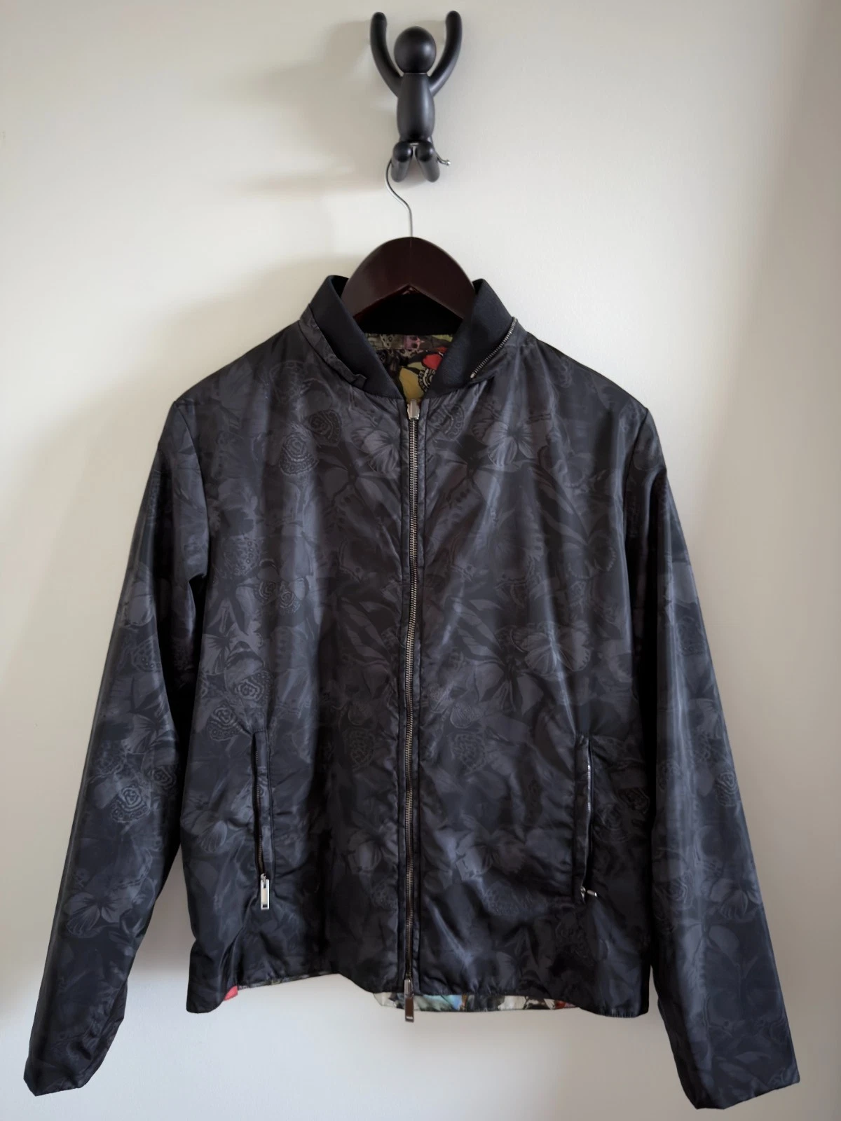 Authentic Valentino "Camubutterfly" Print Reversible Jacket Sz US46 New - product detail image 6