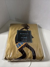 New Southwestern Shower Curtain Native American Kokopelli Avanti Suede