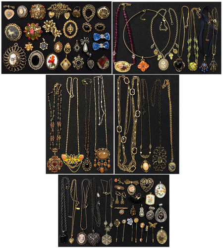 Lot Vintage Avon - 4 Paires De Boucles D'Oreilles Clips + 1 Collier - Neuf Jamais Porté
